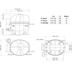 Компрессор для холодил. EMBRACO ASPERA NEK6165U R290 843W (с пуск. реле CSIR)