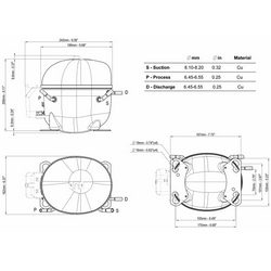 Компрессор для холодил. EMBRACO ASPERA NEU6217U R290 1441W (с пуск. реле CSIR)