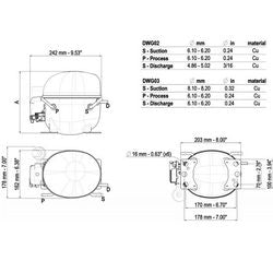 Компрессор для холодил. EMBRACO ASPERA NEU6220U R290 1579W (с пуск. реле CSR)