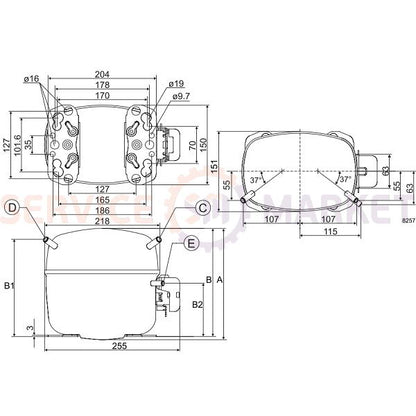 Компрессор для холодил. SECOP (DANFOSS) SC18MLX R404а/R507а 1497W