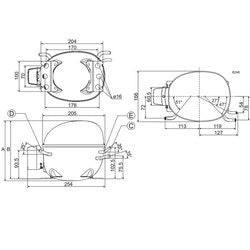 Компрессор для холодил. SECOP (DANFOSS) NL8.4CLX R404а/R507а 370W (с пуск. реле ???)