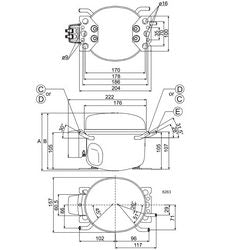 Компрессор SECOP (DANFOSS) TL4G R134a 81W для холодильника