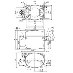 Компрессор для холодил. SECOP (DANFOSS) FR7.5G R134a 140W (с пуск. реле ???)