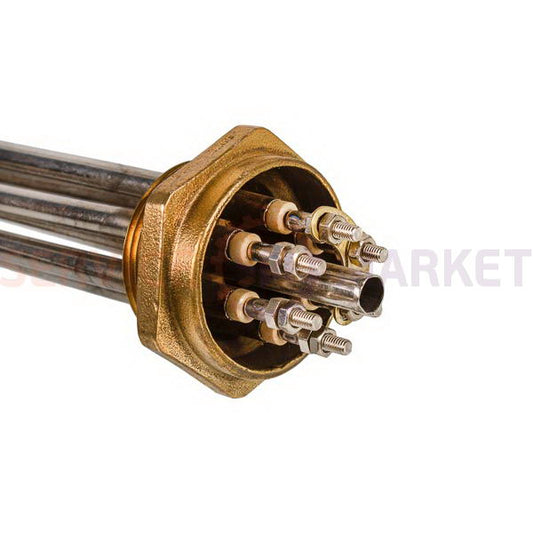 Блок тэнов 2500W 220V (нержав.), L=185mm гайка 1,5" (48mm) для электрического котла SANAL