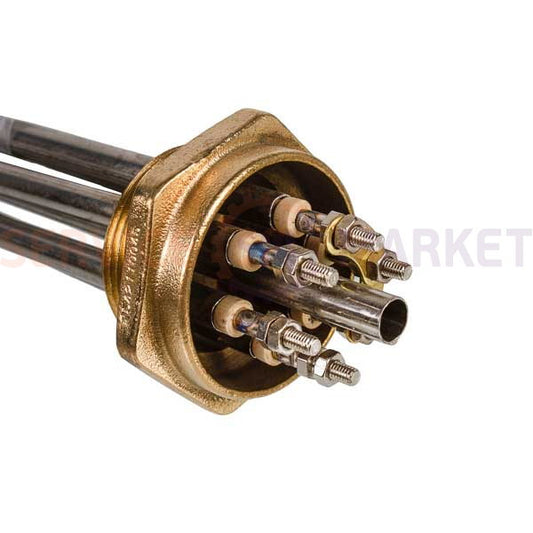 Блок тэнов 10000W 220V (нержав.), L=405mm гайка 1,5" (48mm) для электрического котла SANAL