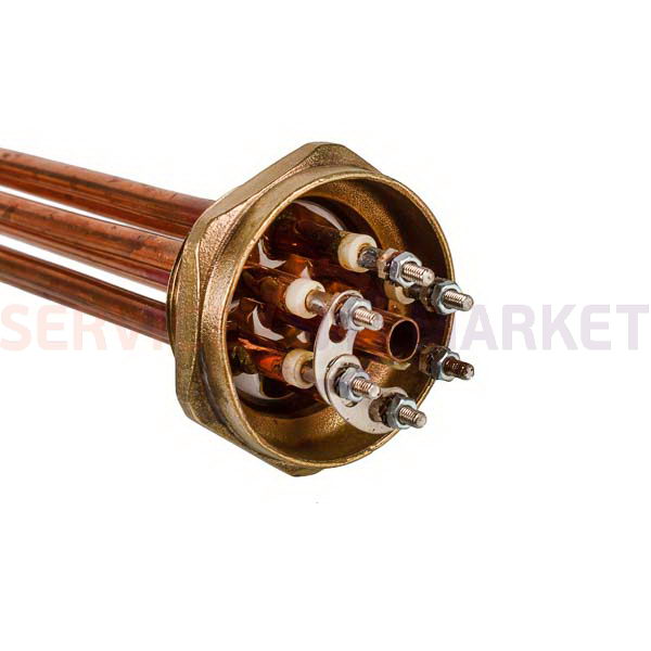 Блок тенів 4500W 220V (мідний), L=280mm гайка 2" для електричного казана BALCIK