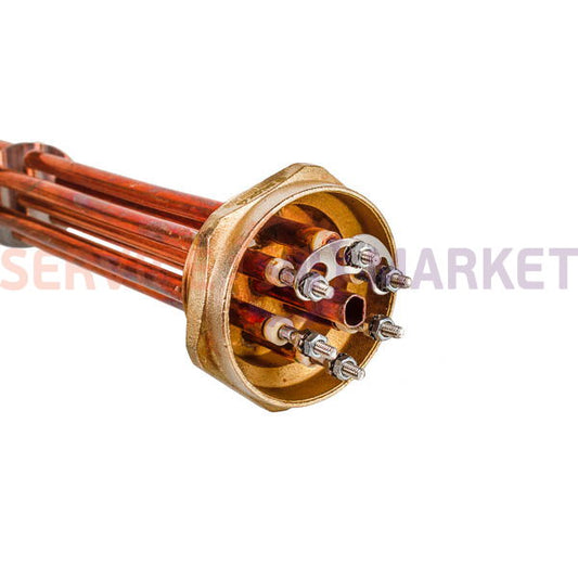 Блок тенів 6kW 220-380V мідний L=360mm гайка 2" для електричного котла Balcik