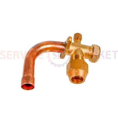 Кран сервисный (порт) 3/4" угловой 90 ° для кондиционера