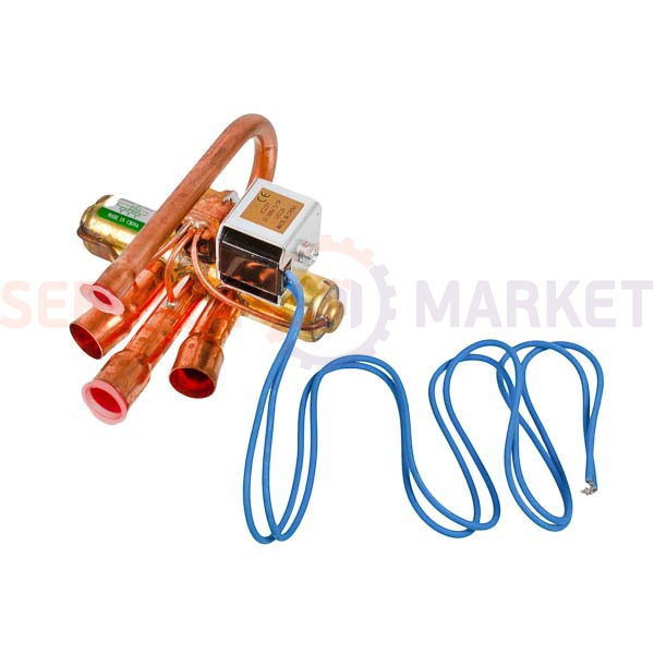 Клапан 4-х ходовой (соленоид) DHF-11B (24000-30000Btu) 10mm/14mm для кондиционера