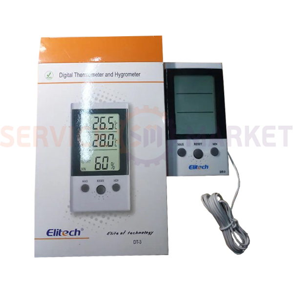 Термометр DT-3 (с двумя измеряемыми температурами и гигрометром) Elitech