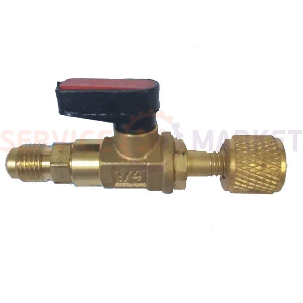 Кран для заправки фреона R-600 (1/4”) RTM