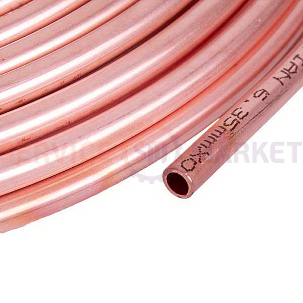Труба медная 1/4" (продажа кратна 5м. , толщина стенки 0,76mm)