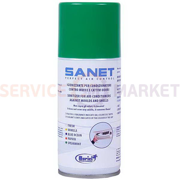 Средство для дезинфекции кондиционеров 150ml SPEARMINT SANET зеленый