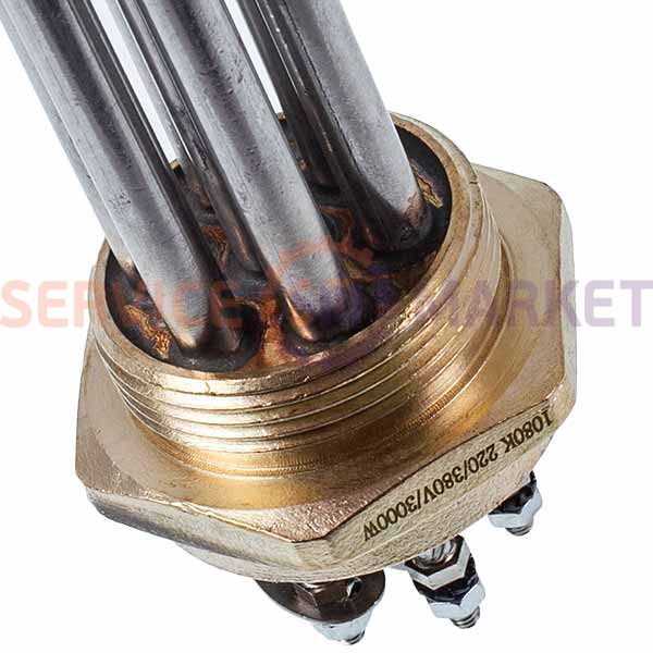 Блок тенів 3kW 220-380V (нержавіюча сталь) L=290mm гайка 1,5&apos&apos для електричного котла Koolwen