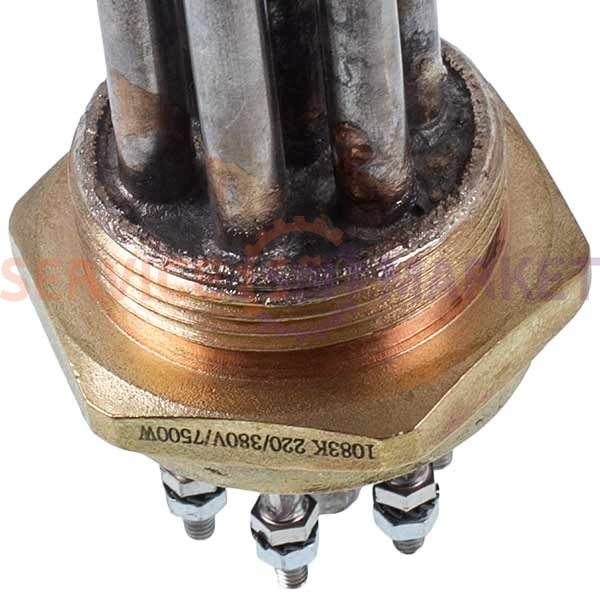 Блок тенів 7,5kW 220-380V (нержавіюча сталь) L=285mm гайка 1,5&apos&apos для електричного котла Koolwen