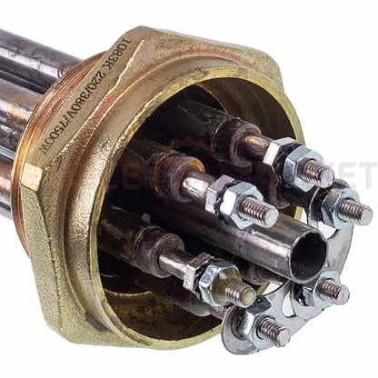 Блок тенів 7,5kW 220-380V (нержавіюча сталь) L=285mm гайка 1,5&apos&apos для електричного котла Koolwen