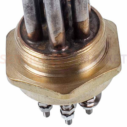 Блок тенів 10kW 220-380V (нержавіюча сталь) L=385mm гайка 1,5&apos&apos для електричного котла Koolwen