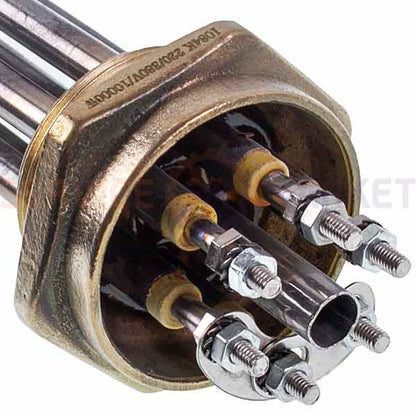 Блок тенів 10kW 220-380V (нержавіюча сталь) L=385mm гайка 1,5&apos&apos для електричного котла Koolwen