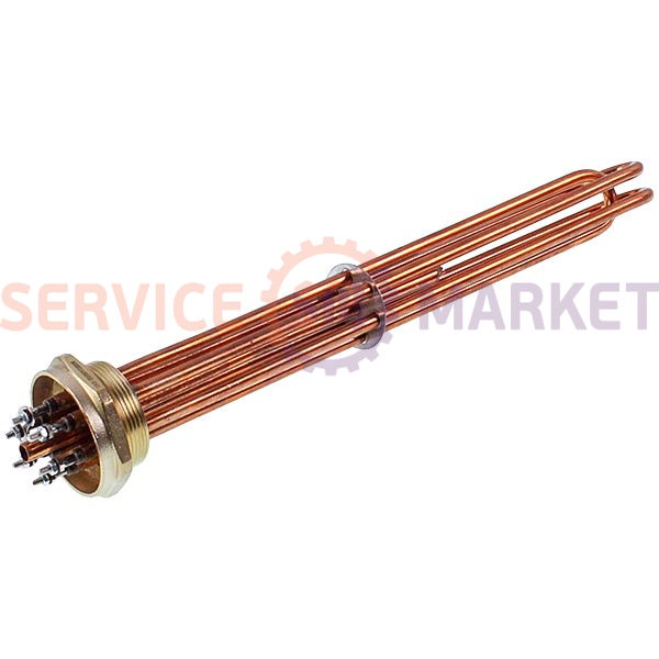 Блок тенів 10kW 220-380V мідний L=385mm гайка 2&amp;apos&amp;apos для електричного котла Koolwen