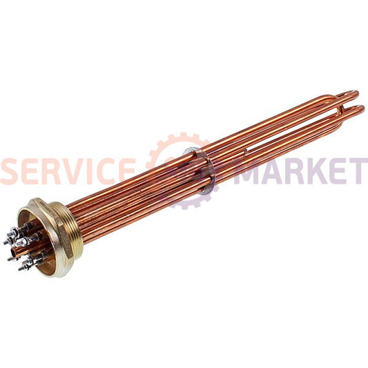 Блок тенів 10kW 220-380V мідний L=385mm гайка 2&apos&apos для електричного котла Koolwen