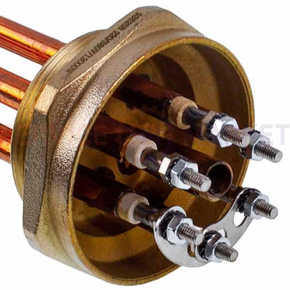 Блок тенів 12kW 220-380V мідний L=430mm гайка 2&apos&apos для електричного котла Koolwen