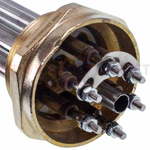 Блок тенів 6kW 220-380V (нержавіюча сталь) L=330mm гайка 2&apos&apos для електричного котла Koolwen