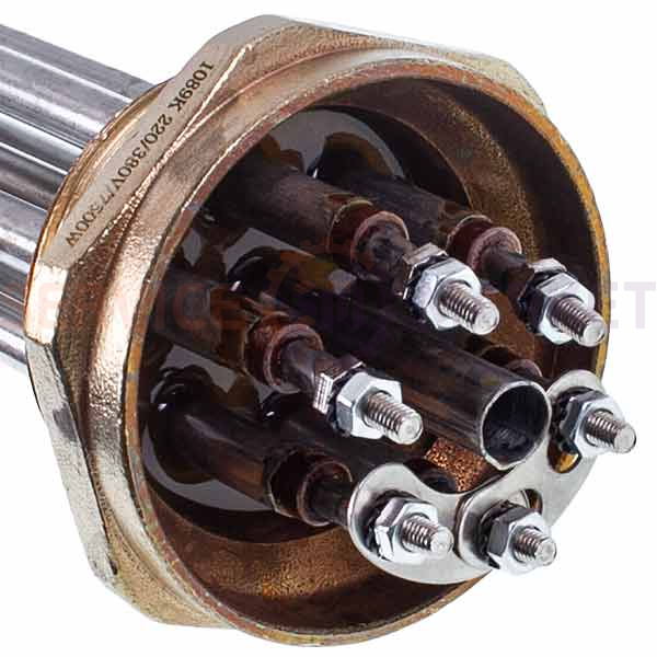 Блок тенів 7,5kW 220-380V (нержавіюча сталь) L=335mm гайка 2&apos&apos для електричного котла Koolwen