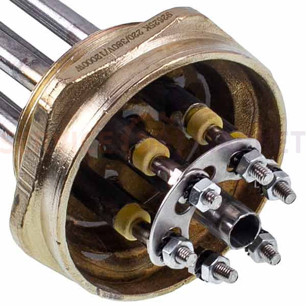 Блок тенів 12kW 220-380V (нержавіюча сталь) L=440mm гайка 2&amp;apos&amp;apos для електричного котла Koolwen