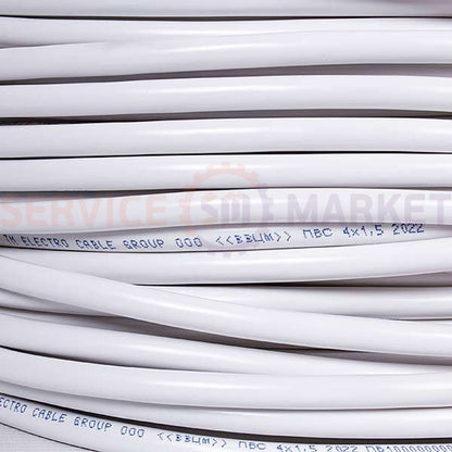 Кабель ПВС 4x1.5 (мідний) Запоріжжя (за 1 метр)