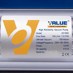 Вакуумний насос Value VE-160 (1 ступ./170 л/хв.)
