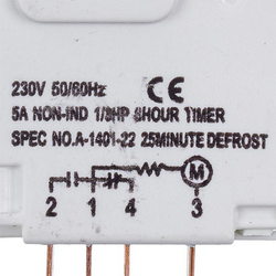 Таймер відтайки для холодильника 230V 5A (4 контакти)