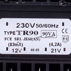Трансформатор силовий UNOX KVE1026A TR90 230V-12V(0.83A)/21V(4.2A)