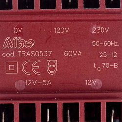 Трансформатор силовий UNOX KVE1360A TRAS0537 230V-12V(5A)