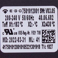 Термостат захисний робочої камери Rational 40.06.682P 200-240V X1:183°C - X2:°C - X3:430°C