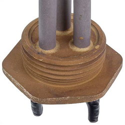 Тен для алюмінієвих батарей Kawai 500W (нержавіюча сталь) L=290mm D різьблення = 1&apos&apos (різьба ліва)