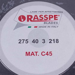 Ніж тефлоновий для слайсера Rasspe 3275.00-T D D=275mm (275x218x40x3mm)