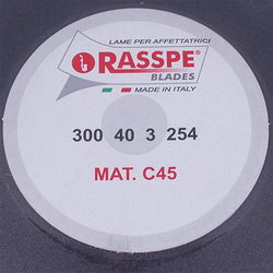 Ніж тефлоновий для слайсера Rasspe 3300.00-T E D=300mm (300x254x40x3mm)