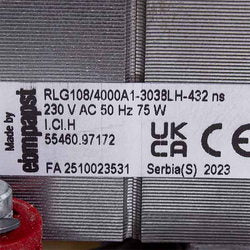 Вентилятор 75 Вт для газового котла Baxi/Westen 5655730