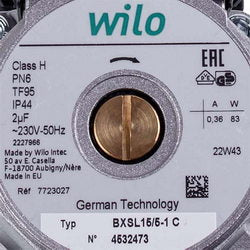 Насос циркуляційний у зборі Wilo BXSL15/5-1 83 Вт для газового котла Baxi/Westen 721957500