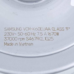 Двигун для пилососа VCM-K60EUAA Samsung DJ31-00120F D=84/122mm H=43/110mm 1670W 230V