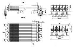 Теплообмінник бітермічний для газового котла Ferroli Domiproject/Fereasy C32/F32 39819910