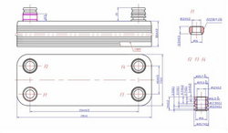 Теплообмінник пластинчастий (14 пластин) для газового котла Vaillant 17B1901415