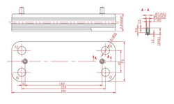 Теплообмінник пластинчастий (14 пластин) для газового котла Ariston/Сhaffoteaux 65104333