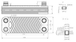 Теплообмінник пластинчастий (12 пластин) для газового котла Vaillant 065028