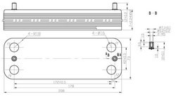 Теплообмінник пластинчастий (16 пластин) для газового котла 61011164