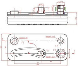 Теплообмінник пластинчастий (16 пластин) для газового котла Hermann 15003389