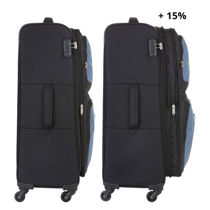 Чемодан TravelZ Triple Pocket (L) Black