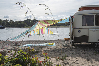 Тент High Peak Bent Caribbean Canvas AO Stripe Lime Punch (50008)