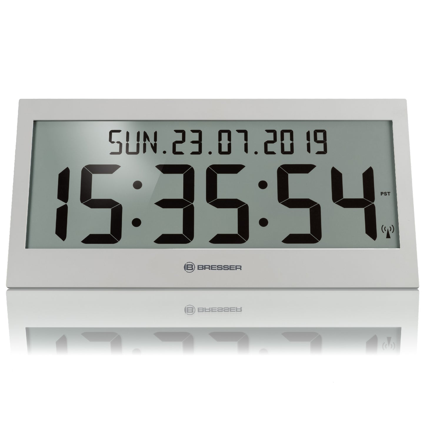 Годинники настінні Bresser Jumbo LCD Grey (7001802QT5000)