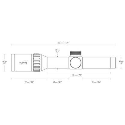 Прицел оптический Hawke Vantage 30 WA 1-4x24 (L4A IR Dot)